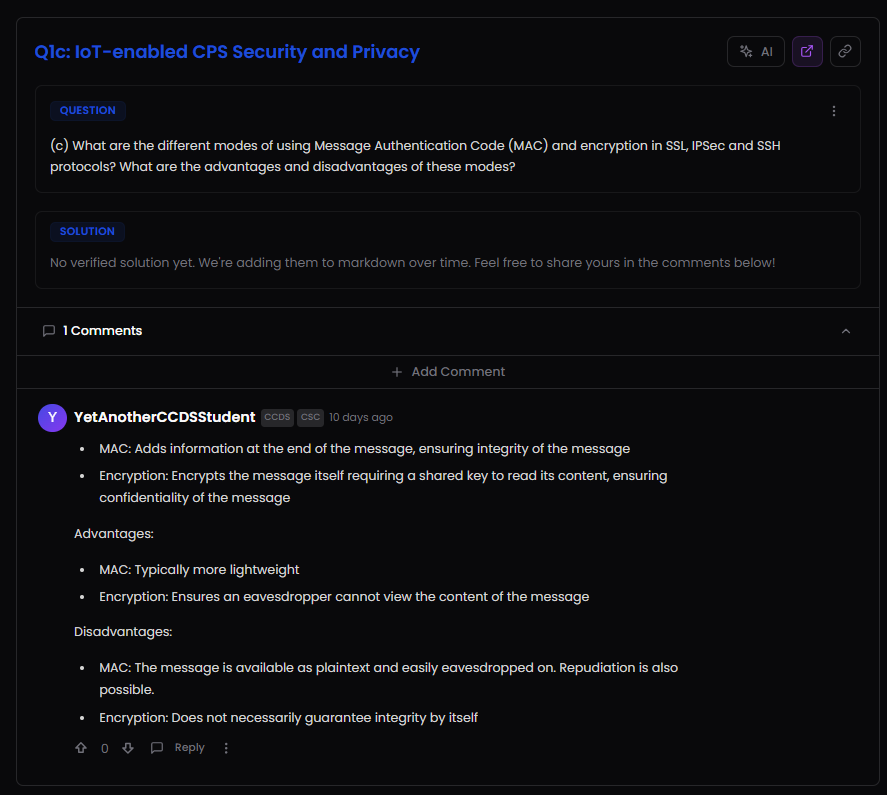 Discussion Interface